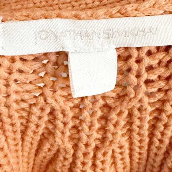 Jonathan Simkhai Adeline Cardigan Sweater XS Orange - Picture 7 of 9
